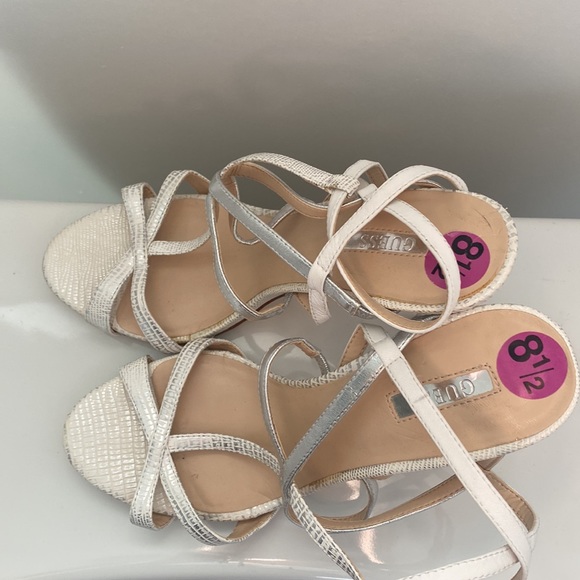 GUESS white and silver high heels - Picture 2 of 4